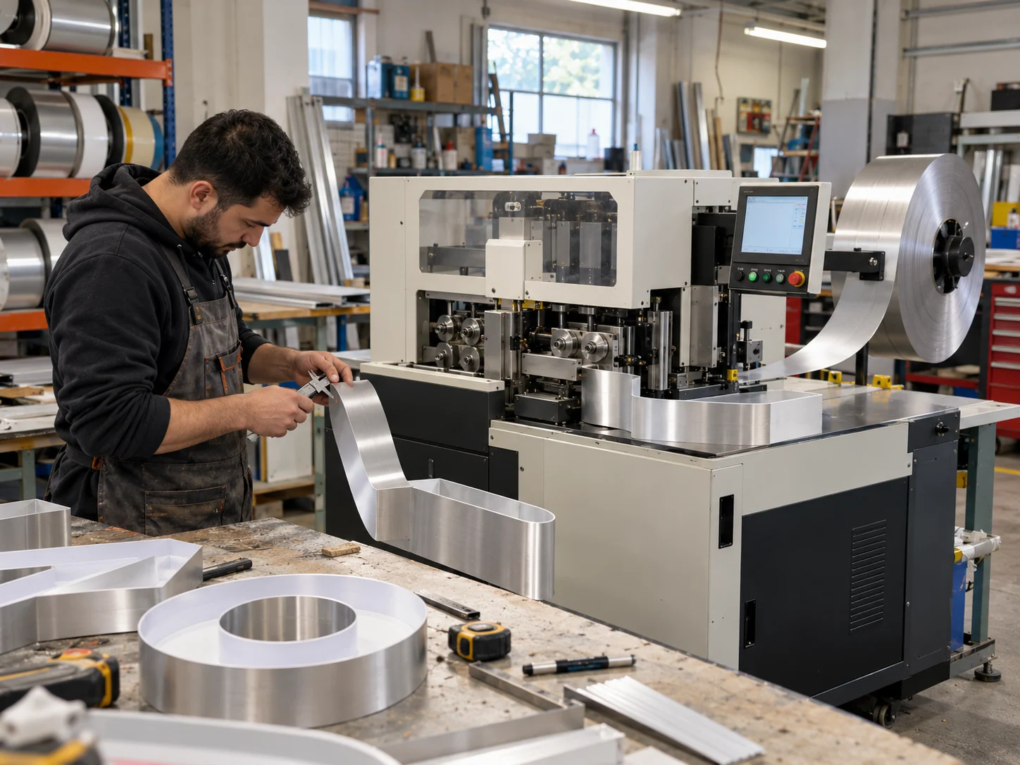 Lion Sign – Präzise geformte Aluminiumzargen für individuelle dreidimensionale Profilbuchstaben.